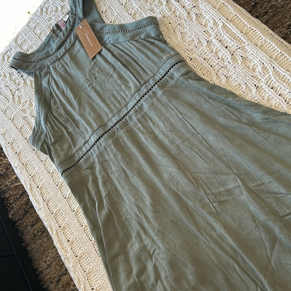 New Francesca’s Dress Green Olive Large L